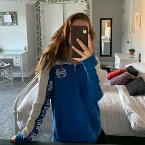 blue PINK sweatshirt